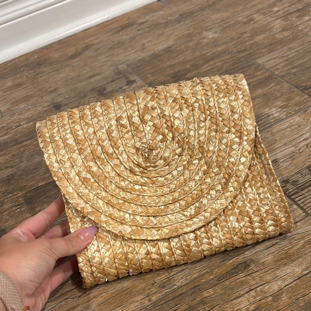 Woven Straw Clutch